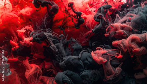Glowing Pastel Ink Clouds in Slow Motion Water Flow