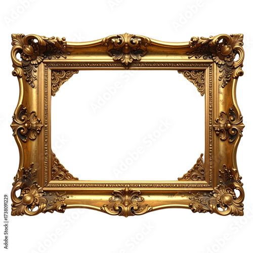 Untitled design - isolated golden antique luxury frame By TT3 Design 
