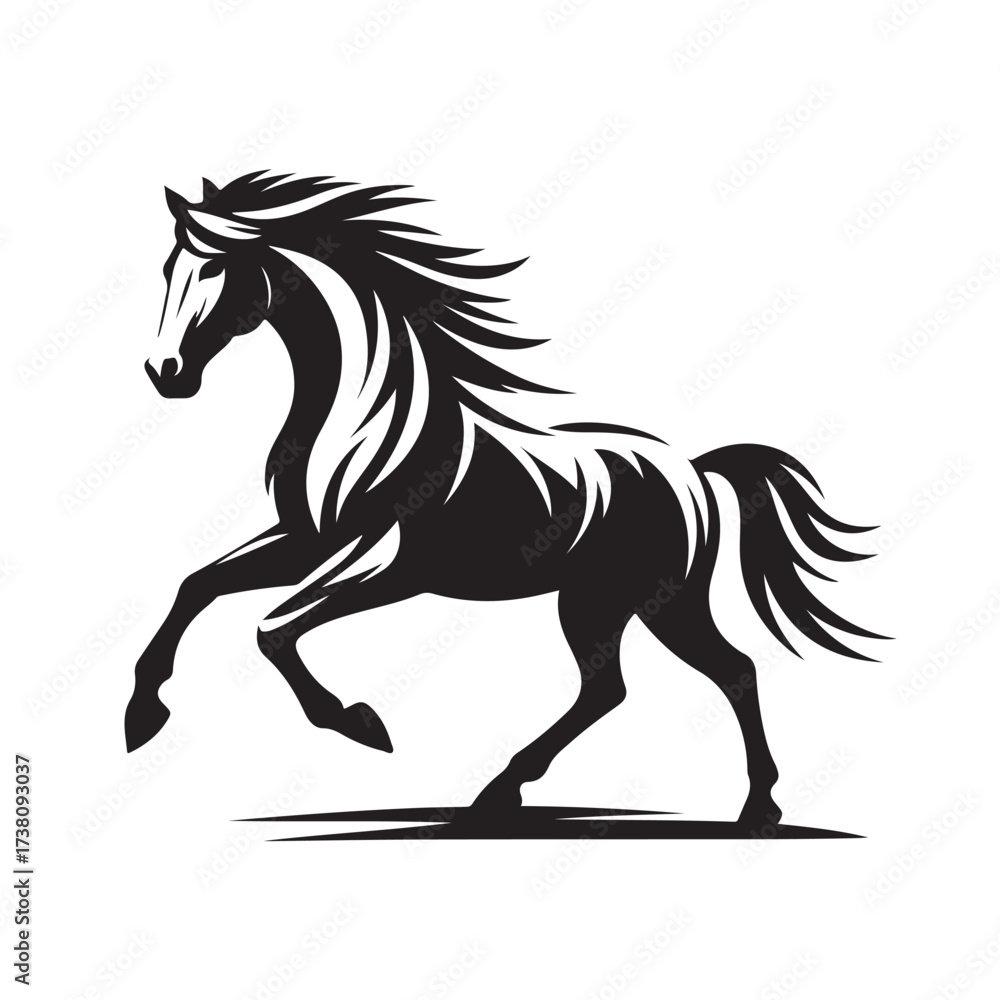 Obraz premium Horse Silhouette Logo Design