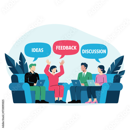 Diverse Team Collaboration Generating Ideas Offering Feedback and Engaging in Constructive Discussions