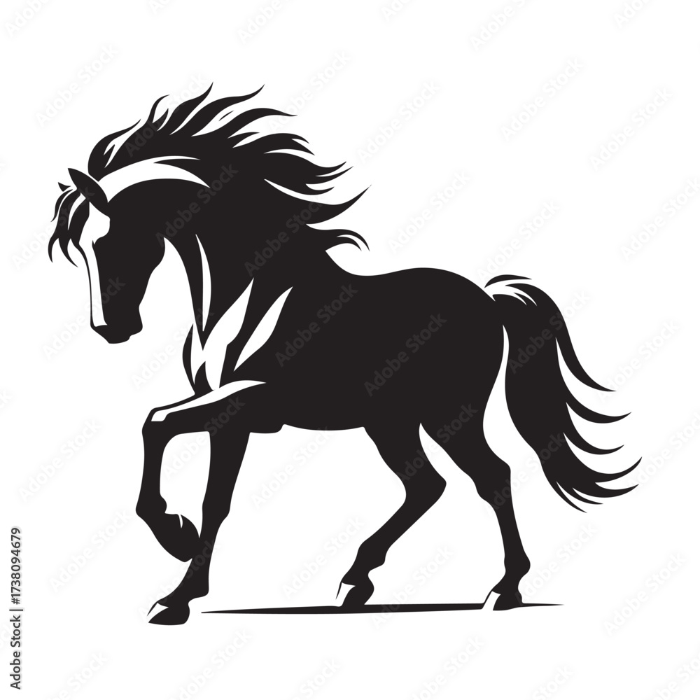 Obraz premium Horse Silhouette Logo Design
