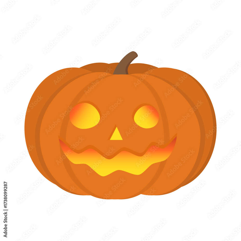 Fototapeta premium Halloween Emoticon Pumpkin