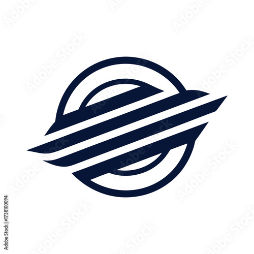 Circular Logo with Abstract Stripes and Rings Keywords: circle, logo, abstract, stripes, rings, design, graphic, art, concept, business