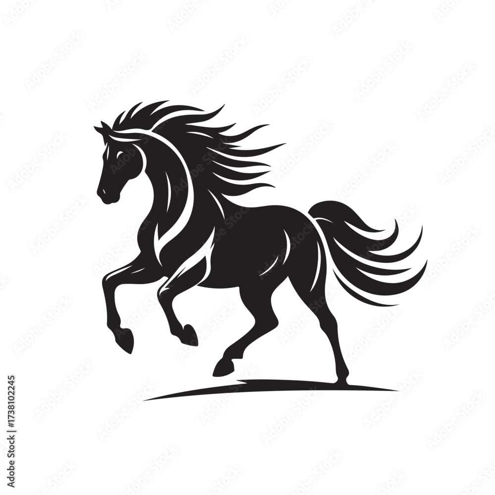 Obraz premium Horse Silhouette Logo Design