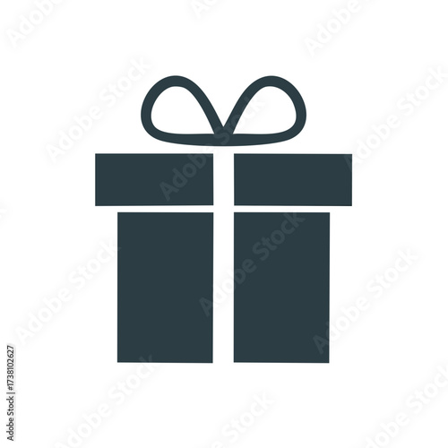 Gift box illustration for birthday celebration. Celebration gift idea with ribbon and decorative box.