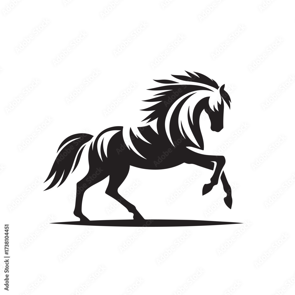 Fototapeta premium Horse Silhouette Logo Design