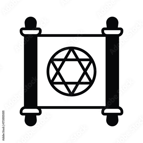Haunted mystical scroll with symbols, perfect for Halloween themes