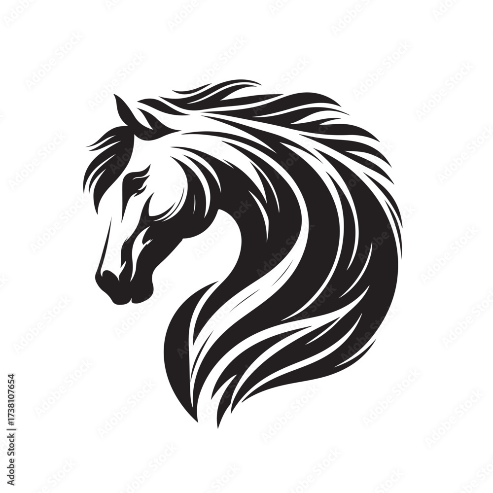 Fototapeta premium Horse Silhouette Logo Design