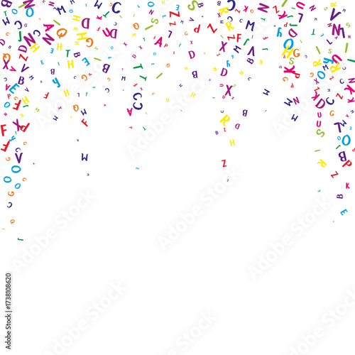 School notebook cover. Colorful childish floating