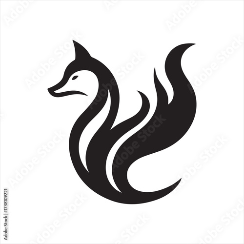 Eclipse fox vector silhouette clip art icon designs illustration. fox ion set collections.
