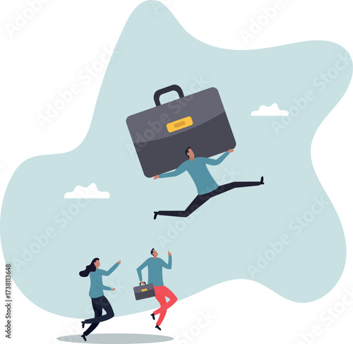 Career competition, job promotion or selfish colleagues jump over other people to get to goal,about a man and his life.