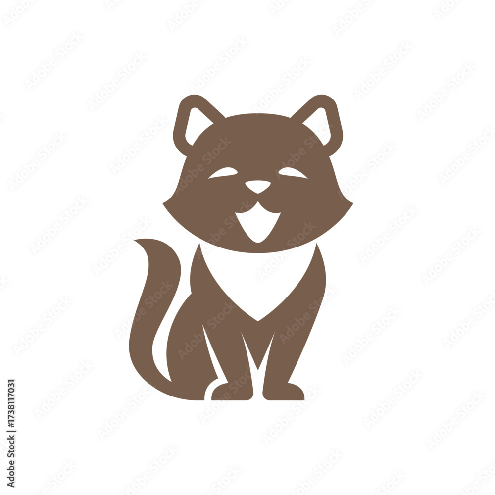 Obraz premium cat dog abstract logo modern style