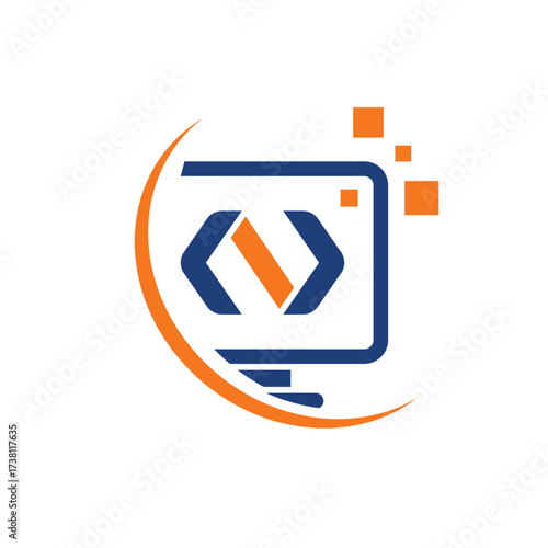 developer abstract logo modern style