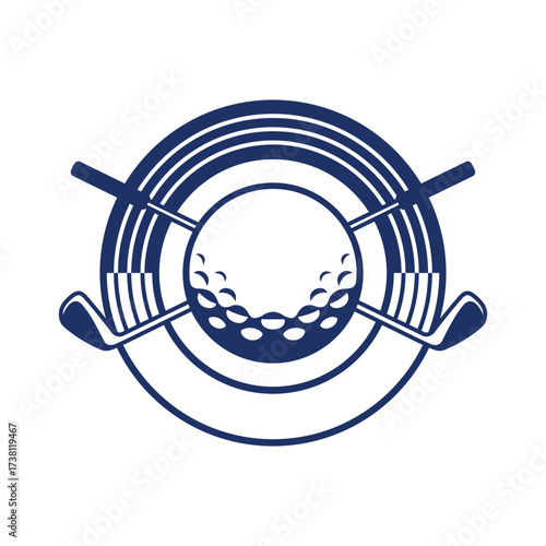 golf sport abstract logo modern style