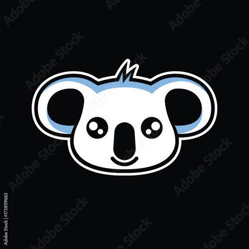 Photography koala animal vector abstract logo modern style