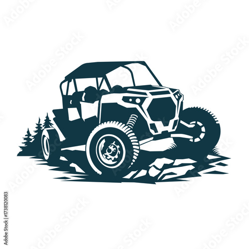 quad abstract logo modern style