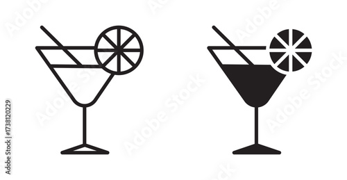 Cocktail drink icon , vector illustration .
