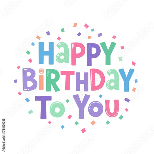 Celebrate with this vibrant Happy Birthday design, perfect for cards, invitations, and social media posts that bring joy to any birthday celebration