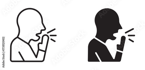Cough icon ,  allergy icon, vector illustration .