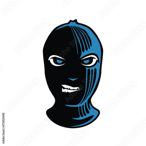 thiefs mask abstract logo modern style 