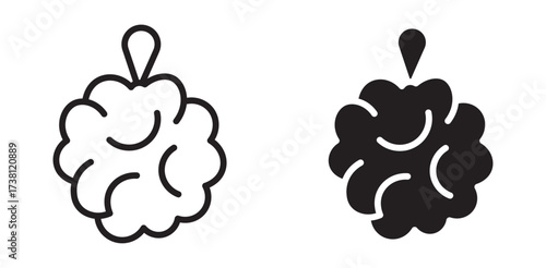 Shower sponge ball icon , vector illustration .