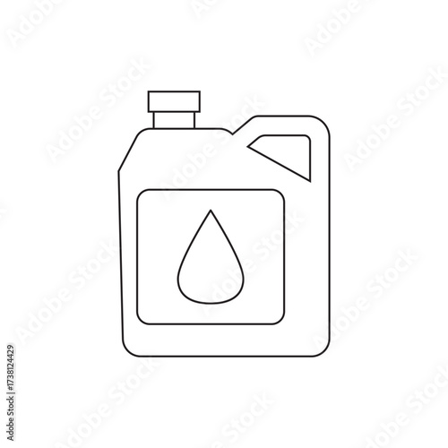 Liquid Drop in Jerry Can Container Supply Outline Icon