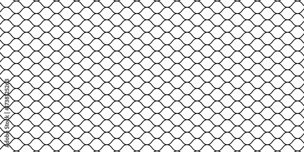 Fototapeta premium Wire mesh fence isolated on white background