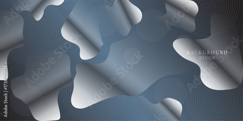 Abstract 3d geometric background design silver angel blue