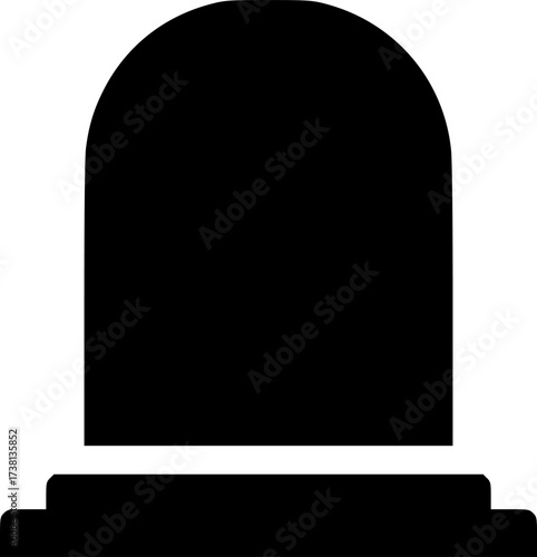 tombstone glyph flat vector icon
