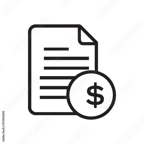 Document with Dollar Sign Icon
