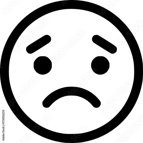 embarrassed emoji glyph icon flat vector icon
