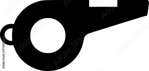 whistle icon flat vector icon
