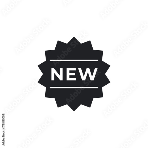 Bold Solid Style New Product Arrival Starburst Badge