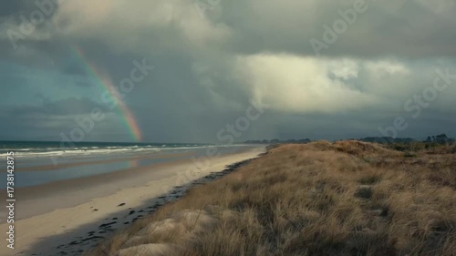 A stormy day at the beach