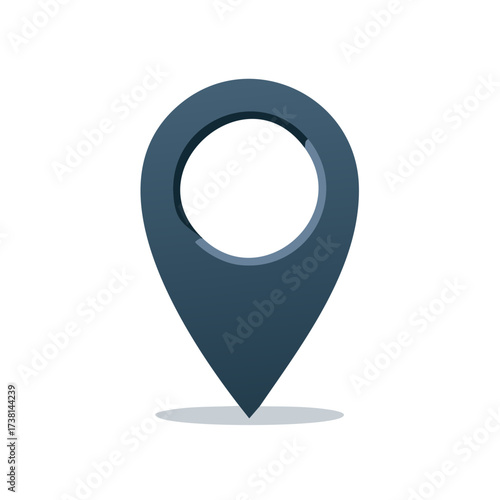 Sleek Blue Location Pin Icon Showing Destination Marking Position Indicator Symbol