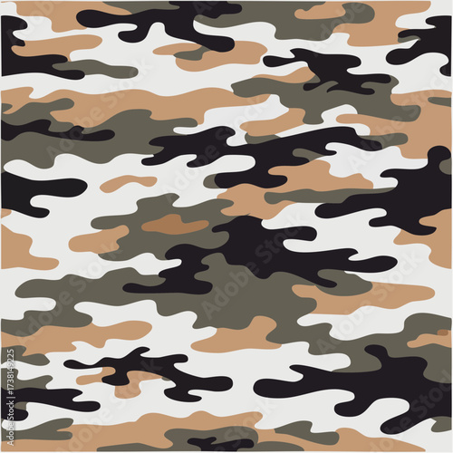 Camouflage military texture background soldier repeated seamless brown print