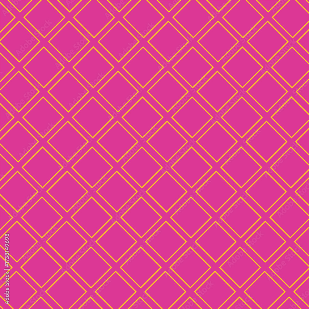 Fototapeta premium abstract geometric yellow pattern with pink background.