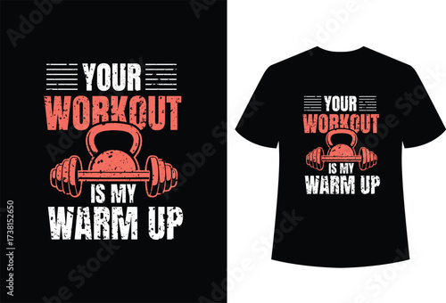 Motivational gym t-shirt design