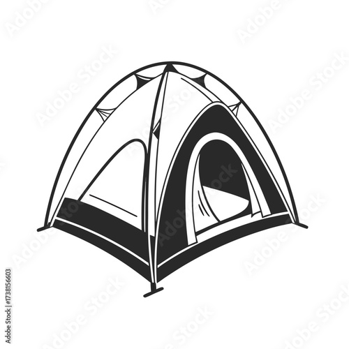 Iconic Dome Tent Silhouette A Versatile Camping Companion for Outdoor Adventures and Travel