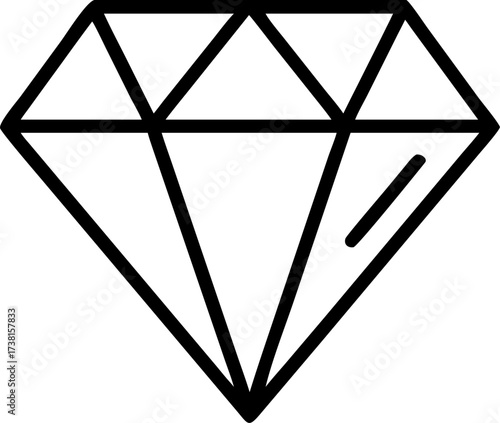 diamond vector icon on white or transparent background. coal mining or mining worker or mining labor icons items. Stroke icon collections. Editable Stroke icon collection for mobile and web.