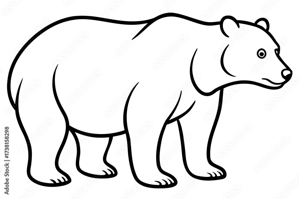 Obraz premium vector illustration of a bear