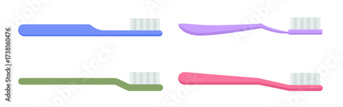 Toothbrush flat vector icon. Mouth brush design isolated tooth icon illustration.