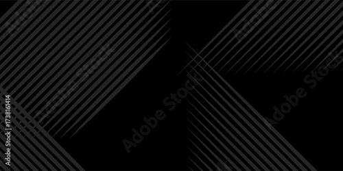 Black oblique straight line background. Masculine dark linear abstract wallpaper. Modern Vector Illustration