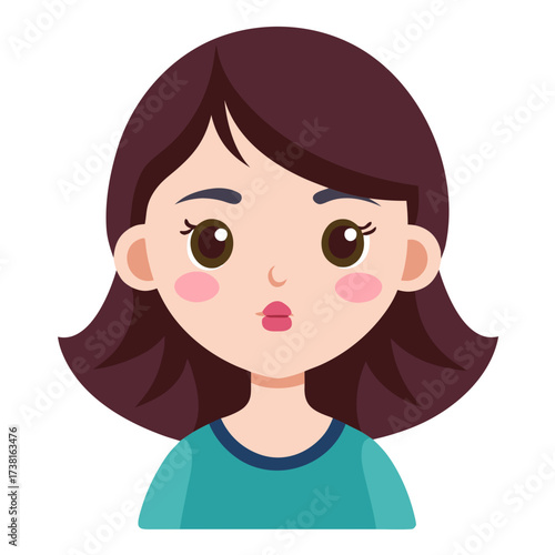 Cute Cartoon Girl Illustration