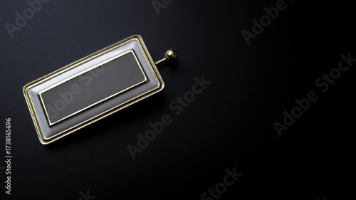 Wallpaper Mural Rectangular metal object with glass panel and handle on dark background Torontodigital.ca