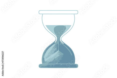 Hourglass with flowing sand representing the passage of time and deadlines