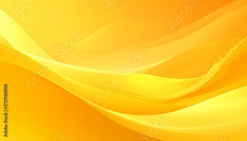 Bright light yellow gradient abstract background. Smooth, flowing, wavy silk texture creates a soft, dynamic visual effect.