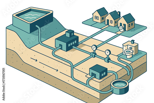 Comprehensive integrated urban water supply and wastewater management system infrastructure