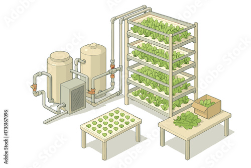 Hydroponic vertical farming system for growing fresh green leafy vegetables indoors
