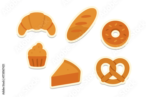 Assortment of freshly baked pastries and bread items for breakfast or snack time